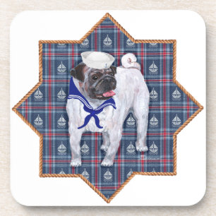 Pug Sailor Coaster