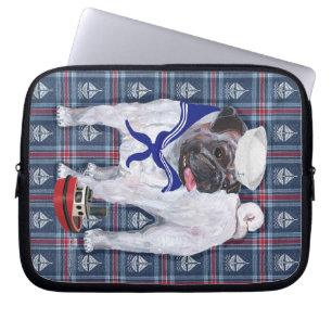 Pug Sailor Laptop Sleeve