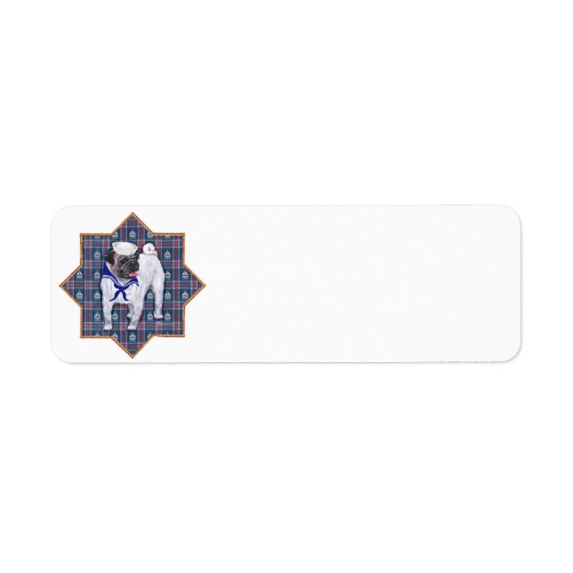 Pug Sailor Return Address Label (Front)