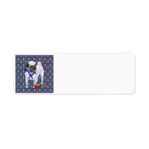 Pug Sailor Return Address Label