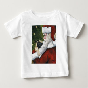Pug & Santa Dog Art Shirt