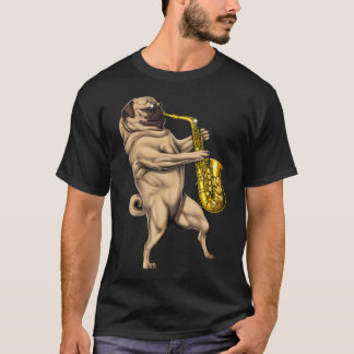 Pug Saxophone Player T-Shirt