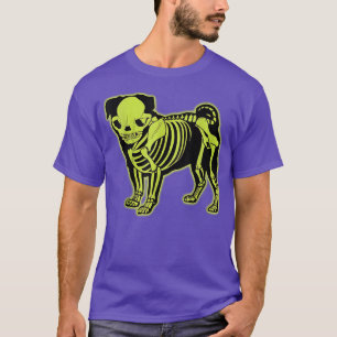 Pug Skeleton Halloween  T-Shirt
