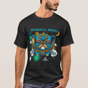 Pug Skull Candy 5 PROGRESO MEXICO T-Shirt