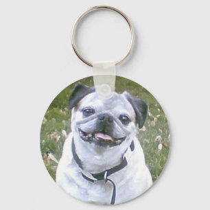 Pug Small Dog Keychain