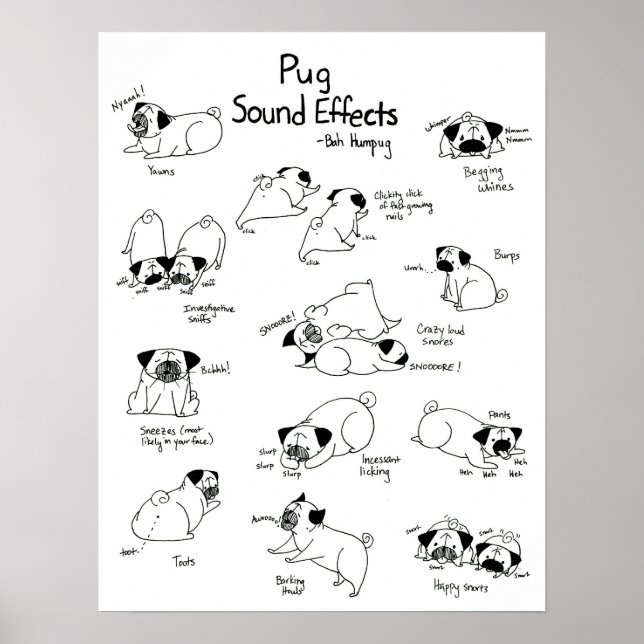 Pug Sound Effects Poster (Front)