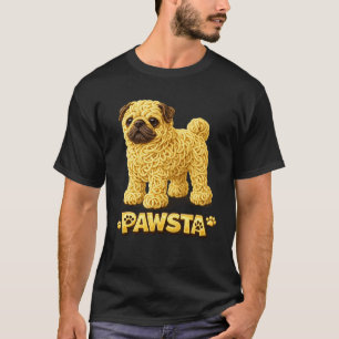 Pug Spaghetti Noodle Italian Food Puppy Love Long T-Shirt