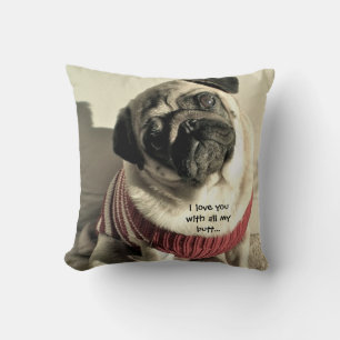 Pug Square Pillow