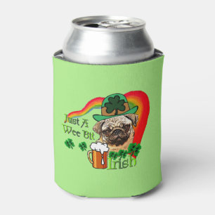 Pug St Patricks Day Can Cooler