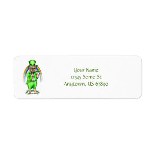 Pug St Patrick's Day nb Labels