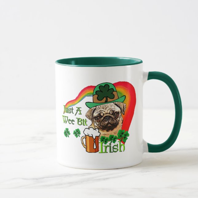 Pug St Patricks Mug (Right)
