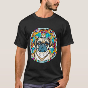 Pug Stained Glass Dog Pug T-Shirt