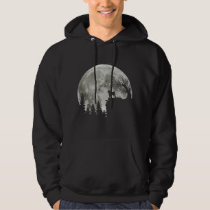 Pug Standing On Mountain Moonlight Halloween Hoodie