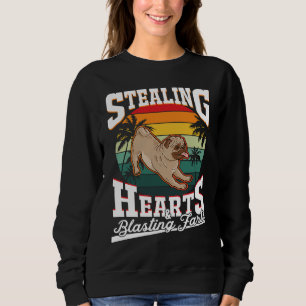 Pug Stealing hearts & blasting farts Valentine's D Sweatshirt