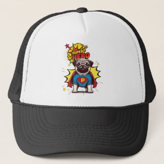 Pug Super Hero Trucker Hat