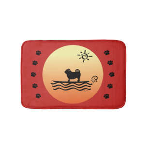 Pug Surf Bath Mat