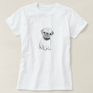 Pug T-shirt Cute Pet Pug Puppy Dog Graphic Tee