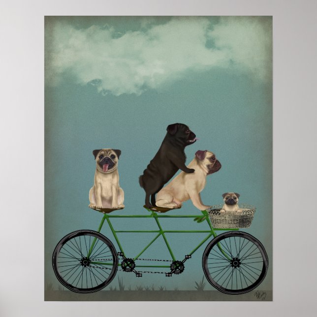 Pug Tandem Poster (Front)