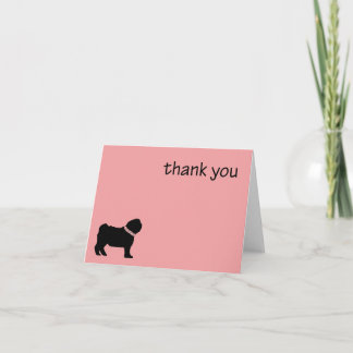 Pug Thank you Card