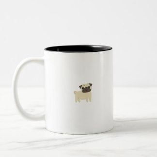 Pug the world Two-Tone coffee mug