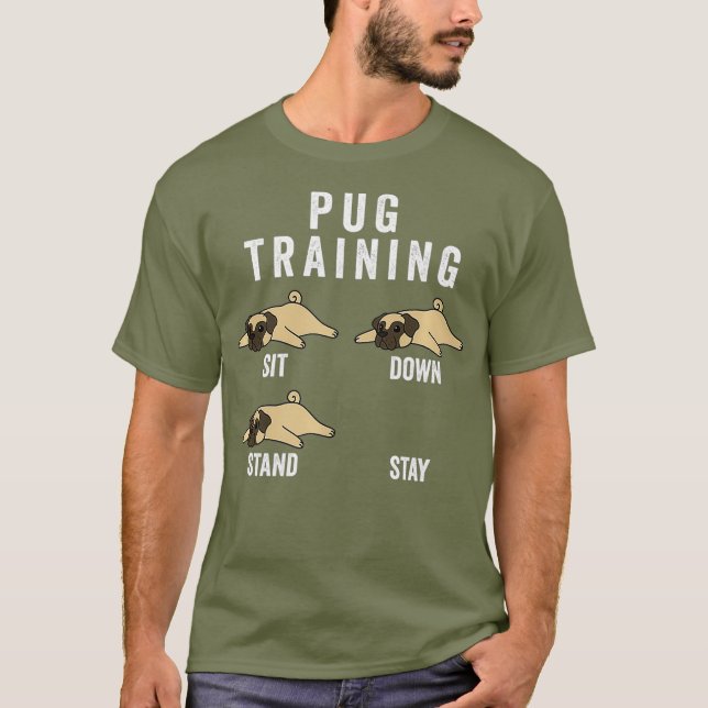 Pug Training Dog Premium T-Shirt (Front)