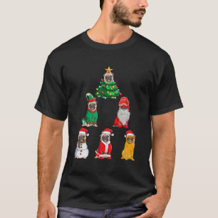 Pug Tree Santa Gnomes Elf Costume Dog Lover For Ch T-Shirt