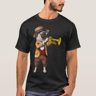 Pug Trumpet Player T-Shirt