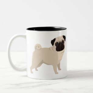 Pug Two-Tone Coffee Mug