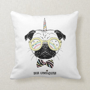 Pug Unicorn   Be Unique Cushion