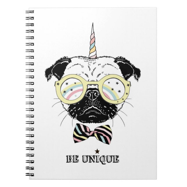 Pug Unicorn | Be Unique Notebook (Front)