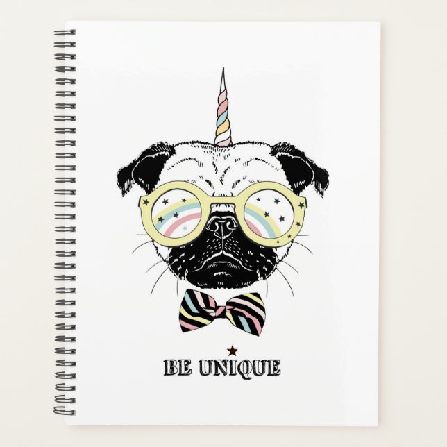 Pug Unicorn | Be Unique Planner (Front)
