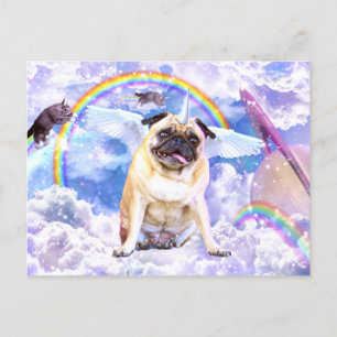 Pug unicorn - Cute pugicorn Postcard