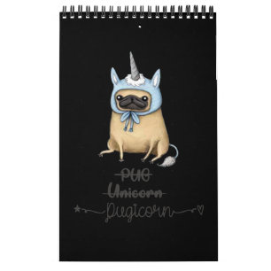 Pug unicorn equal PUGICORN Calendar