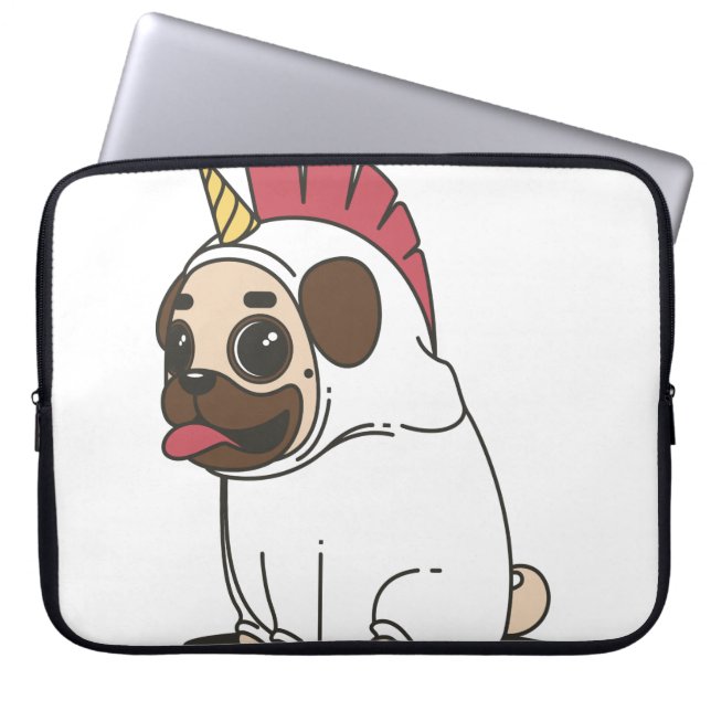 PUG UNICORN LAPTOP SLEEVE (Front)