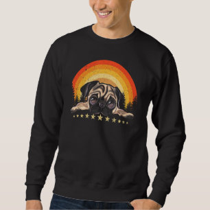 Pug Vintage Rainbow Style Show Your Dog Sweatshirt