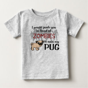 Pug vs Zombies Baby T-Shirt