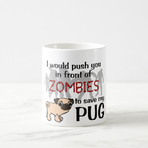 Pug vs Zombies Coffee Mug