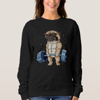 Pug Weightlifting  Deadlift Men Fitness Gym Workou Sweatshirt