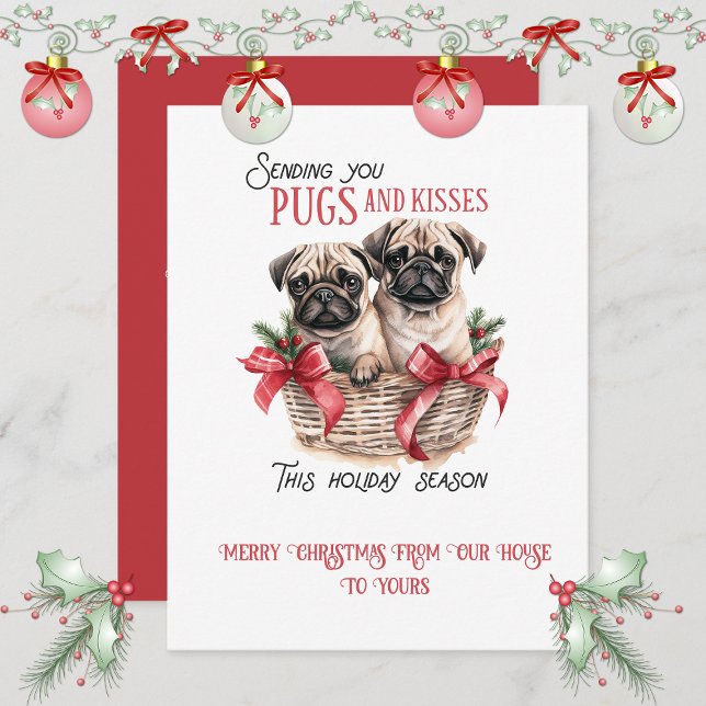 Pug Whimsical Christmas | Holiday Card (Creator Uploaded)