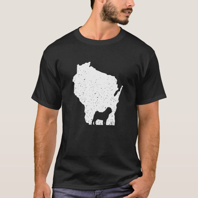 Pug Wisconsin Dog T-Shirt (Front)