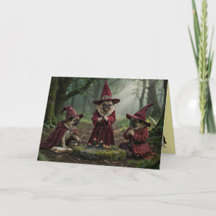 Pug Witch Halloween Card