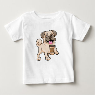 Pug with Coffee to go Baby T-Shirt