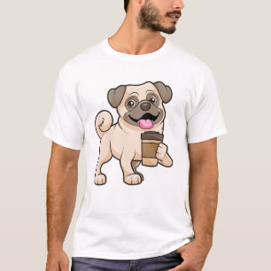 Pug with Coffee to go T-Shirt