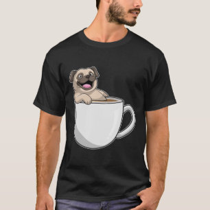 Pug with Cup of Coffee T-Shirt
