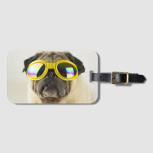 Pug with Goggles Luggage Tag