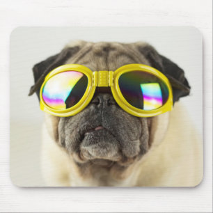Pug with Goggles Mouse Pad
