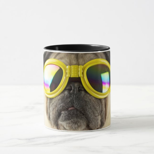 Pug with Goggles Mug (Center)