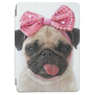 Pug with Pink Bow iPad Air Cover