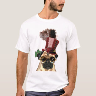 Pug with Steampunk Style Top Hat
