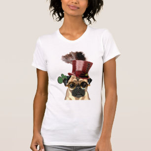 Pug with Steampunk Style Top Hat